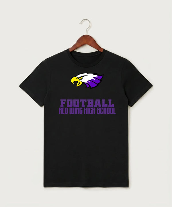Red Wing High School Football - Black T-Shirt - Full Front