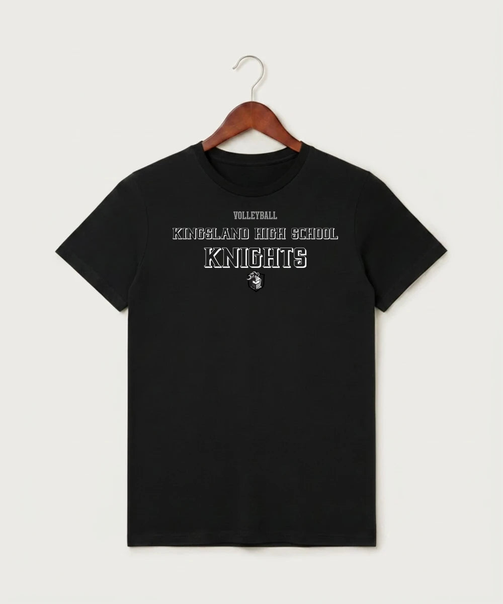 Kingsland High School Volleyball (Girls) - Black T-Shirt - Full Front