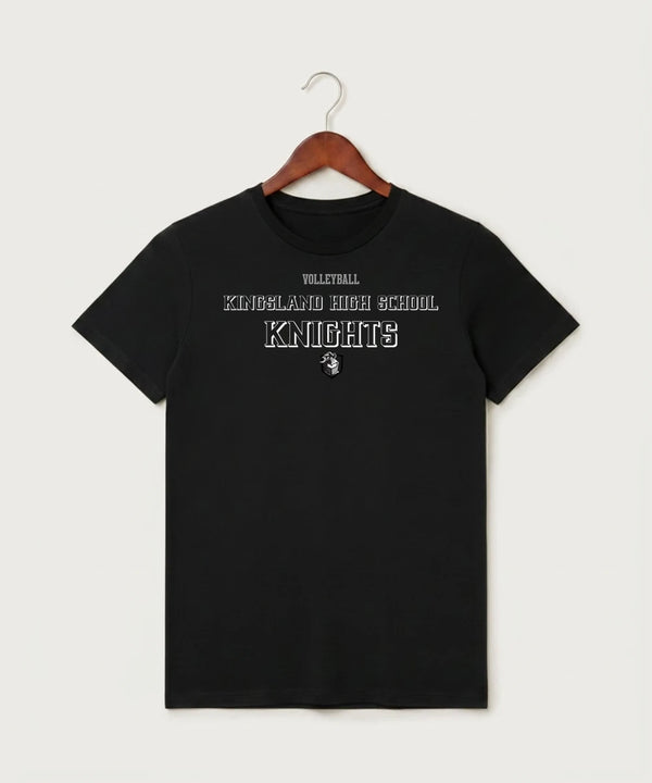 Kingsland High School Volleyball (Girls) - Black T-Shirt - Full Front