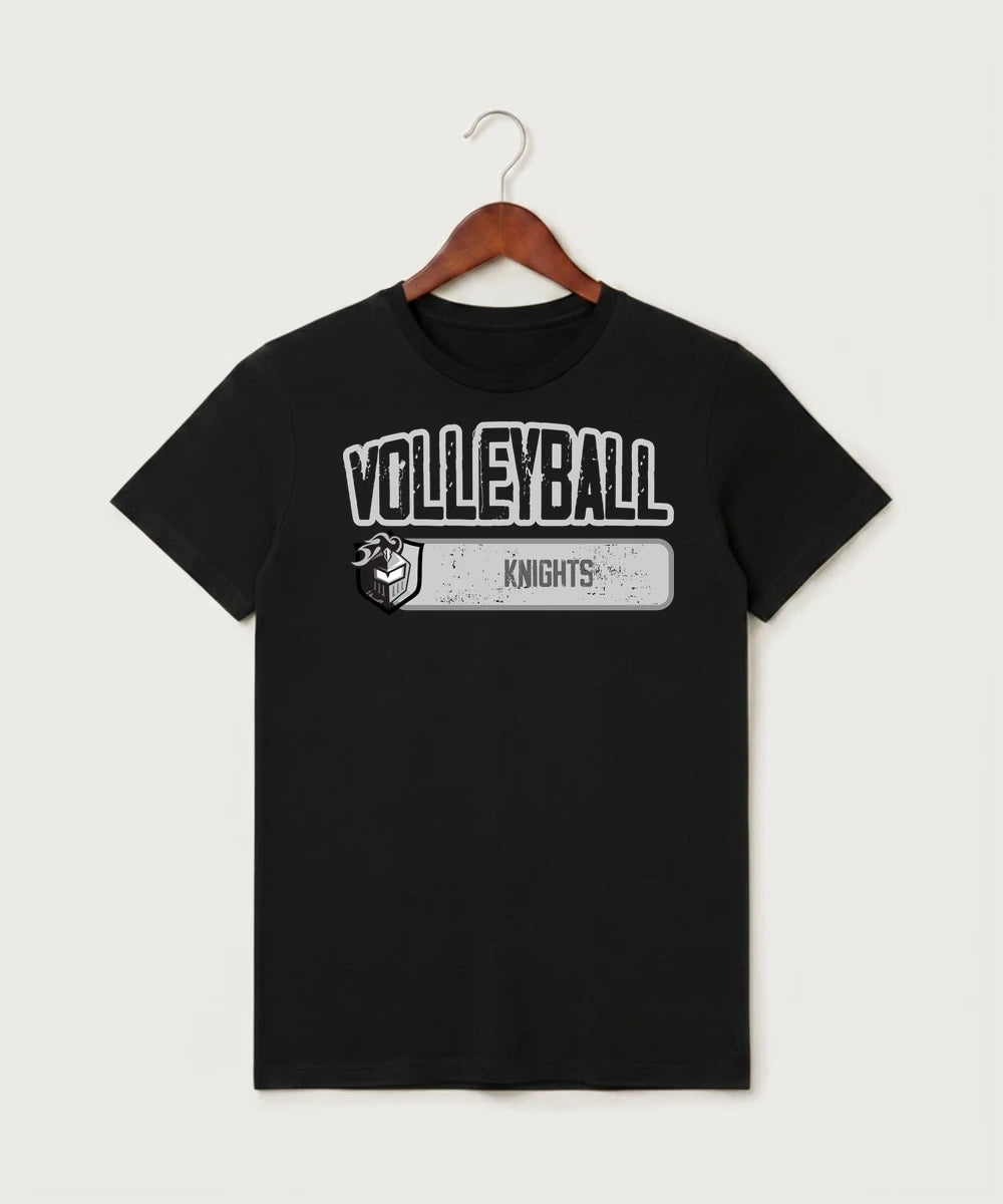 Kingsland High School Volleyball (Girls) - Black T-Shirt - Full Front