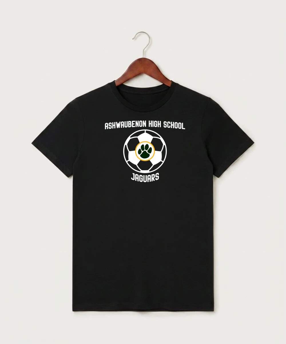 Ashwaubenon High School Soccer (Boys) - Black T-Shirt - Full Front