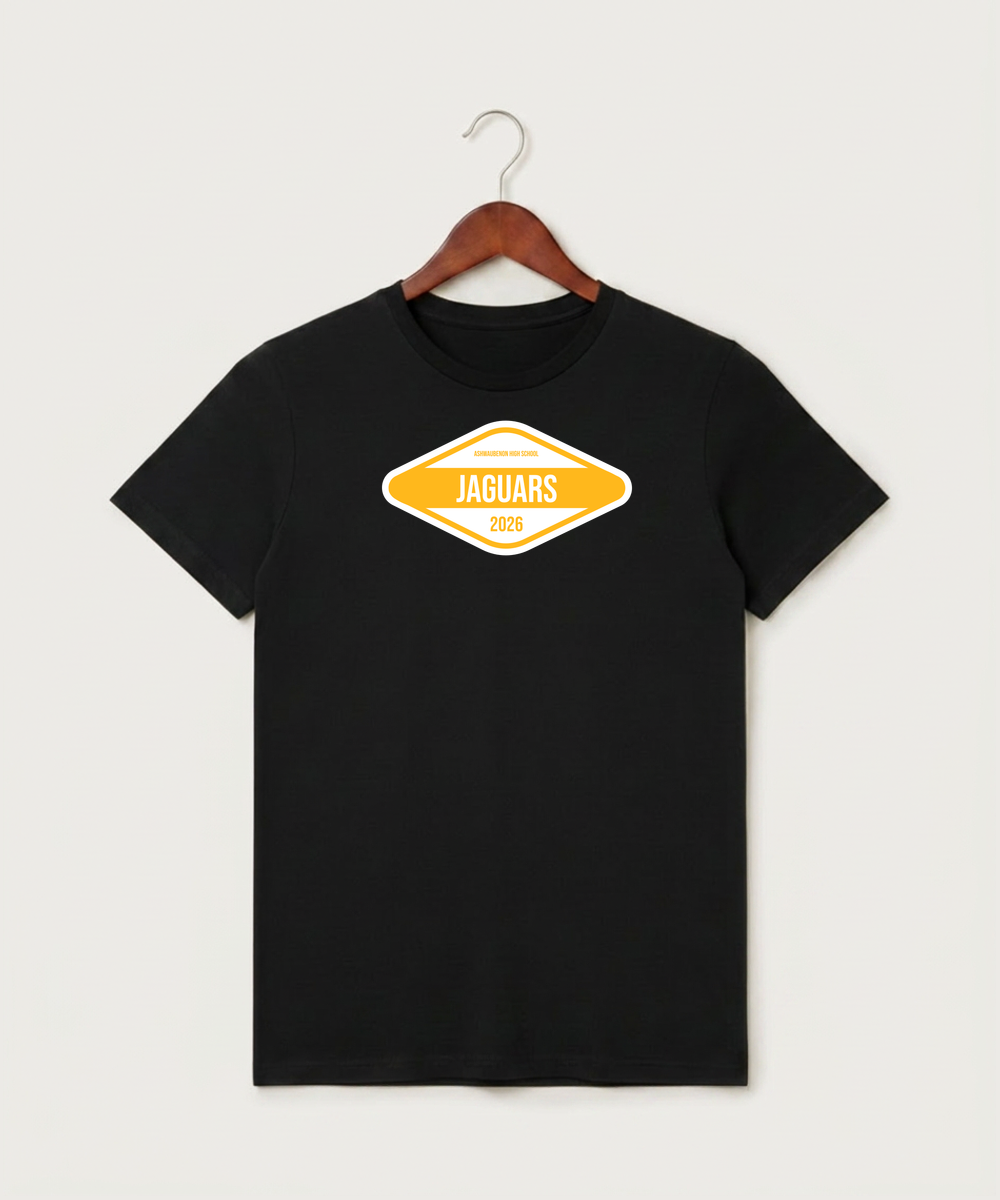 Ashwaubenon High School General (Sandbox) - Black T-Shirt - Full Front