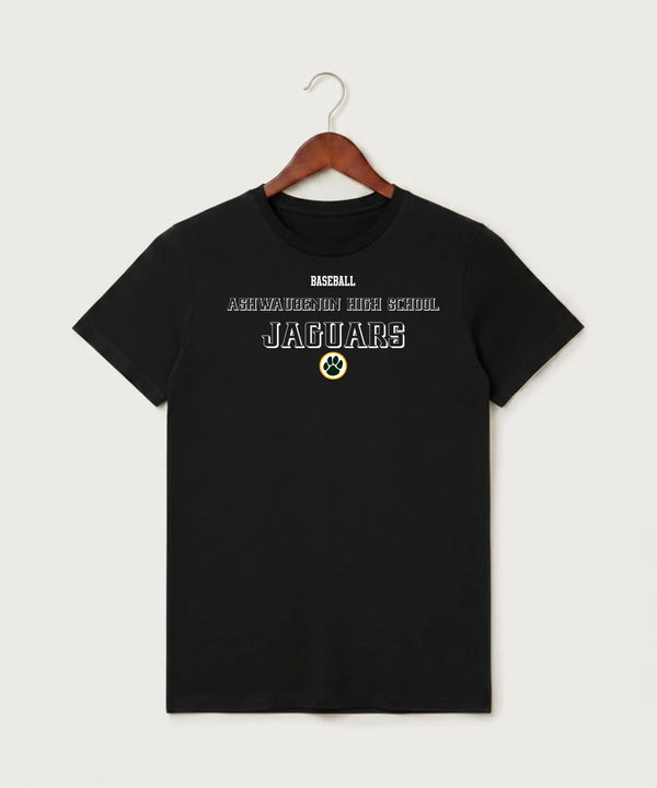 Ashwaubenon High School Baseball (Boys) - Black T-Shirt - Full Front