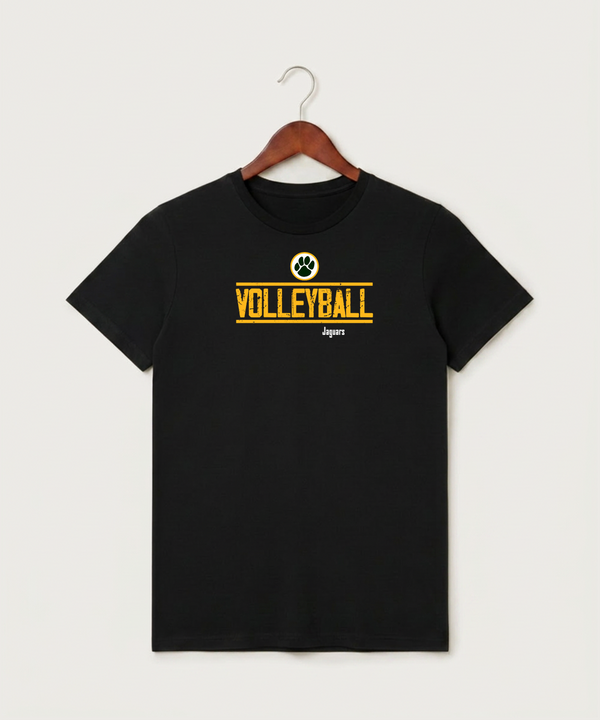 Ashwaubenon High School Volleyball (Sandbox) - Black T-Shirt - Full Front