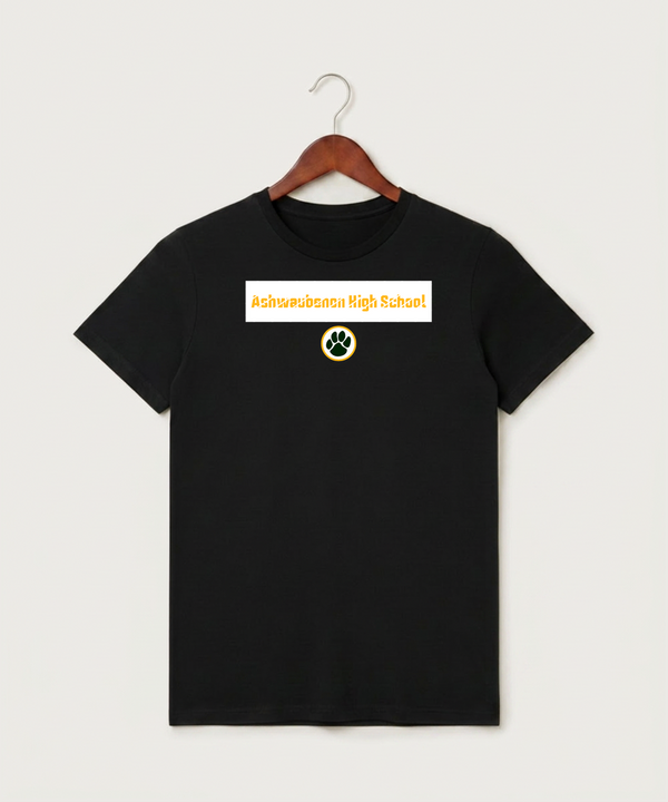 Ashwaubenon High School General (Sandbox) - Black T-Shirt - Full Front