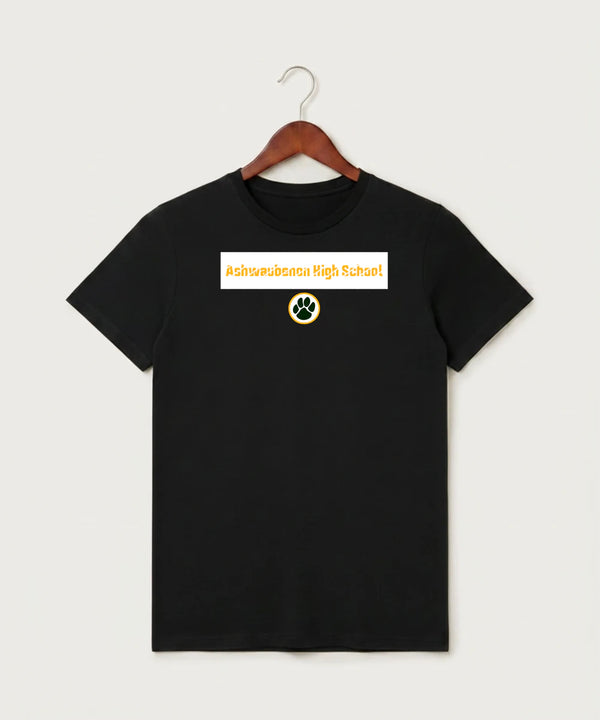 Ashwaubenon High School General (Sandbox) - Black T-Shirt - Full Front