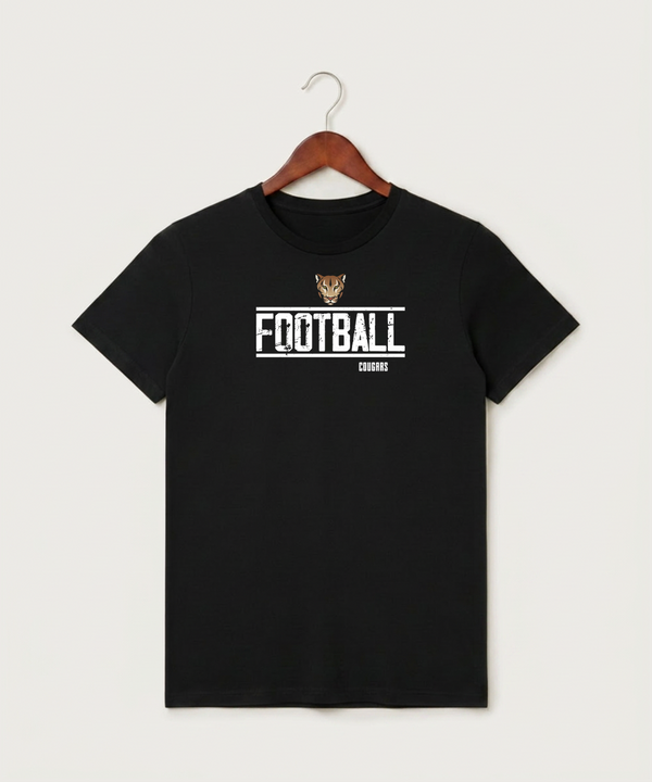 Ada Borup High School Football (Boys) - Black T-Shirt - Full Front