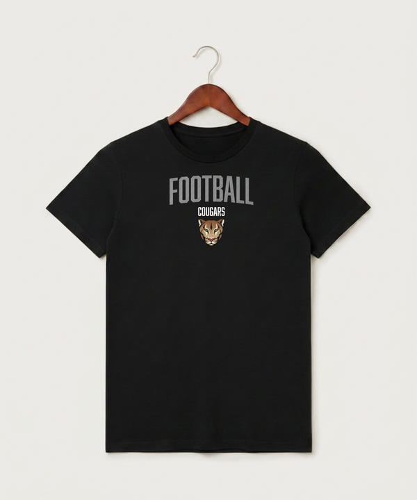 Ada Borup High School Football (Boys) - Black T-Shirt - Full Front