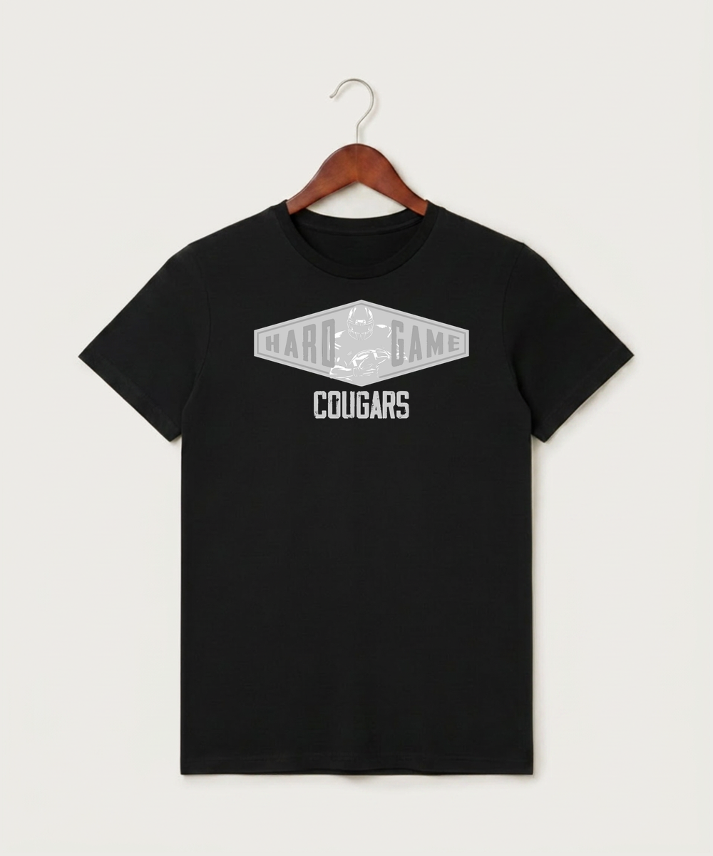 Ada Borup High School Football (Boys) - Black T-Shirt - Full Front