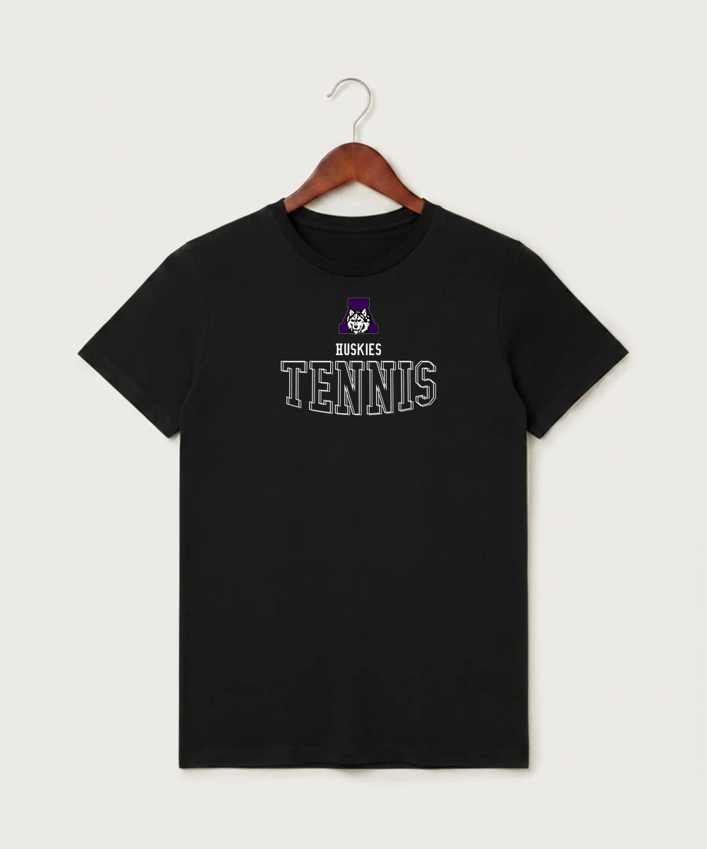 Albany High School Tennis (Boys) - Black T-Shirt - Full Front