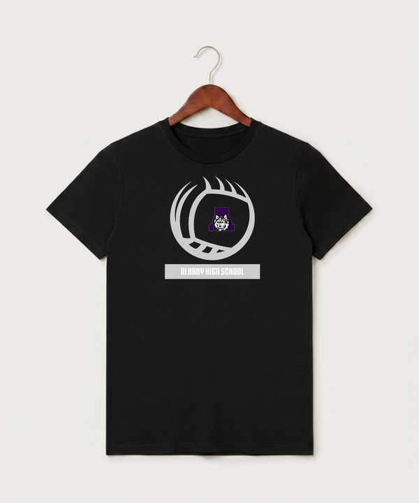 Albany High School Volleyball (Girls) - Black T-Shirt - Full Front