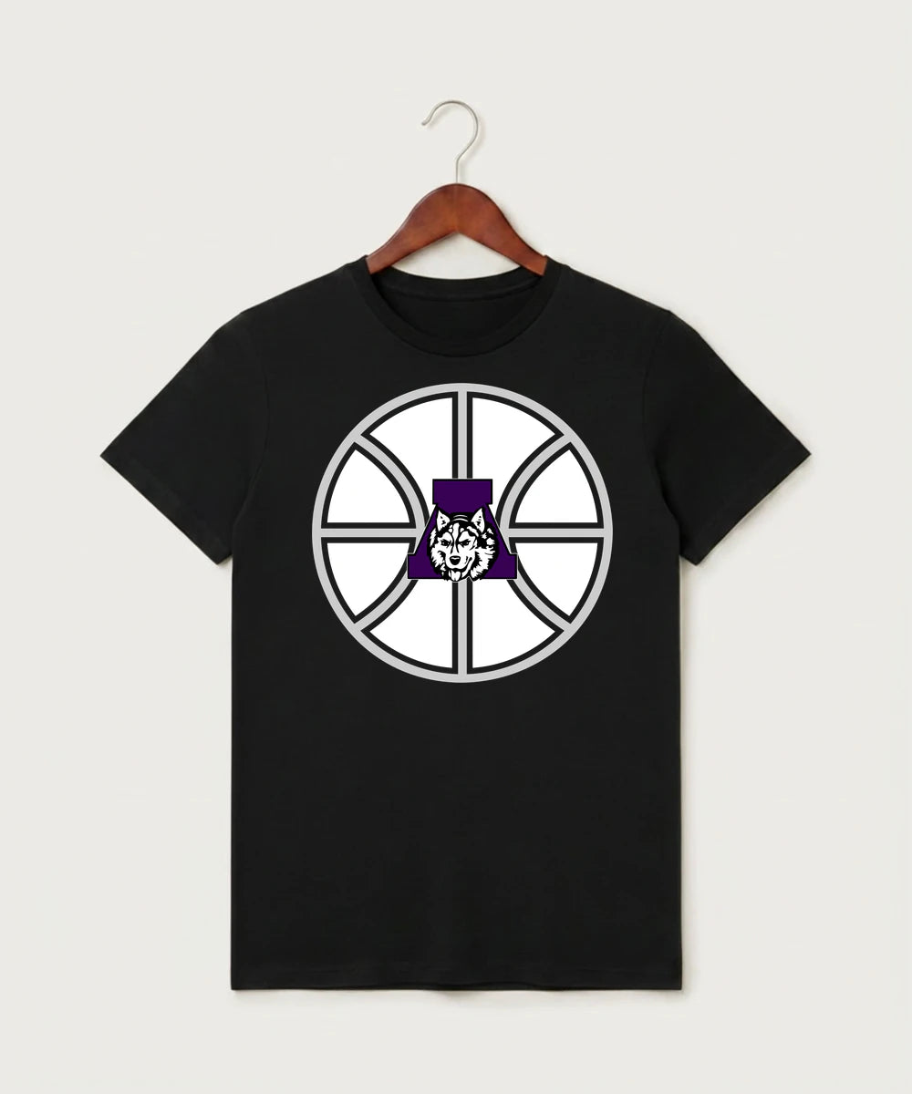 Albany High School Basketball (Boys) - Black T-Shirt - Full Front