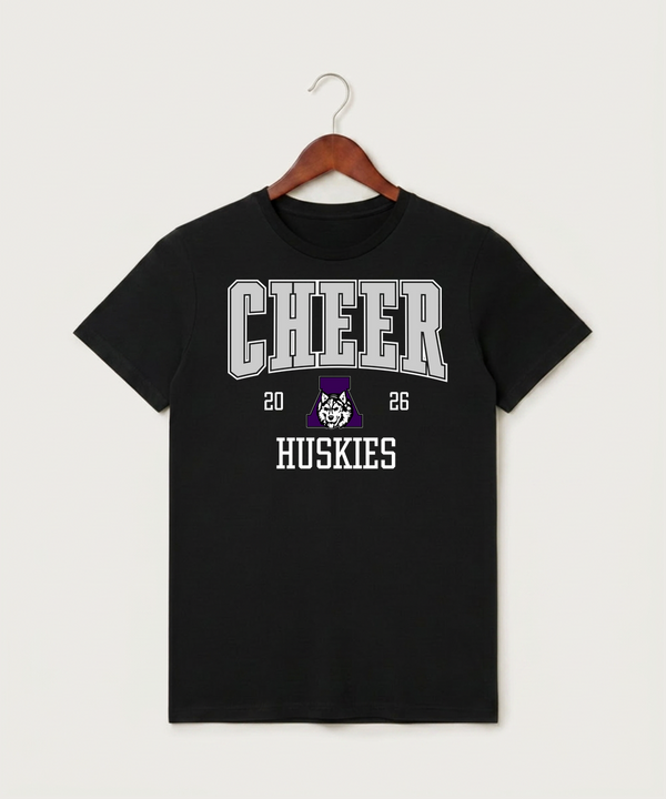 Albany High School Cheerleading - Black T-Shirt - Full Front