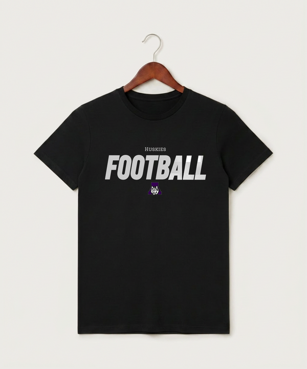 Albany High School Football (Boys) - Black T-Shirt - Full Front