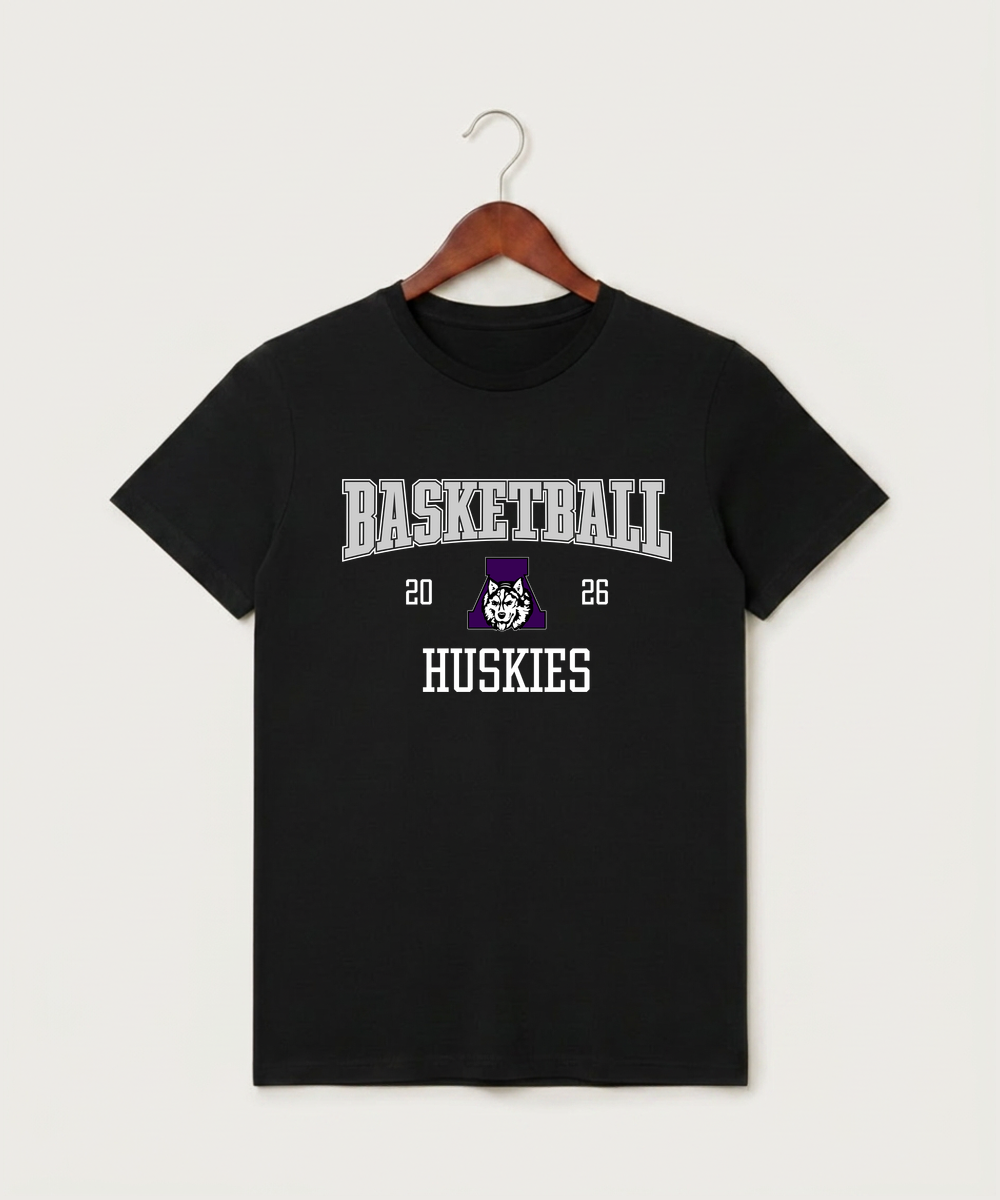 Albany High School Basketball (Boys) - Black T-Shirt - Full Front