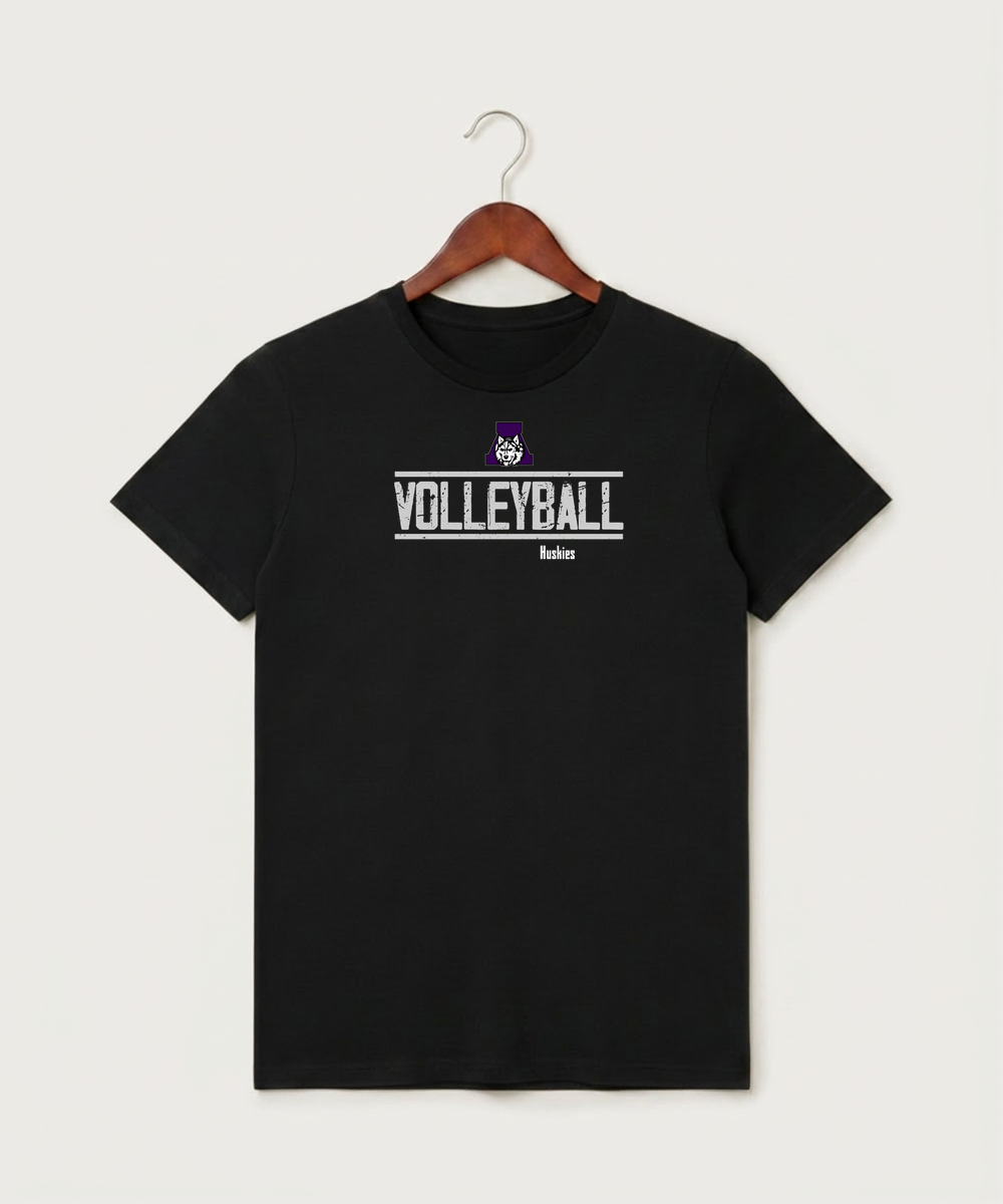 Albany High School Volleyball (Girls) - Black T-Shirt - Full Front