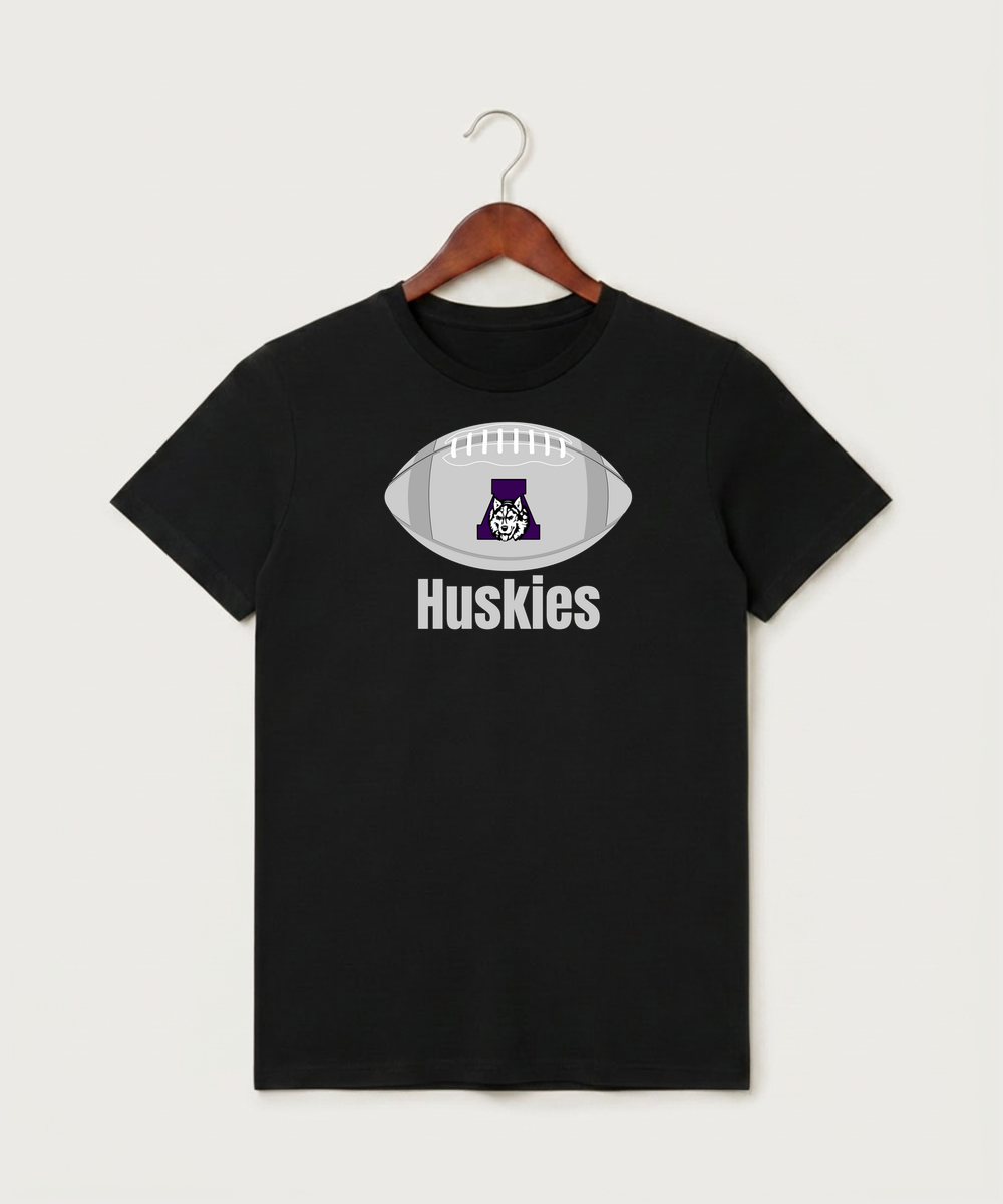 Albany High School Football (Boys) - Black T-Shirt - Full Front