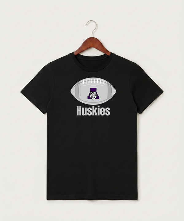 Albany High School Football (Boys) - Black T-Shirt - Full Front