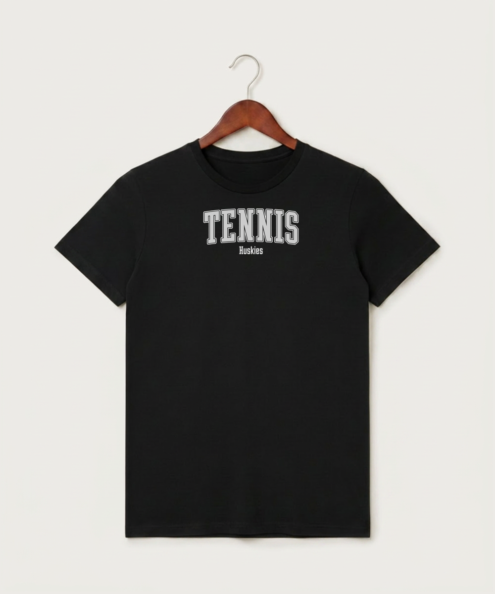 Albany High School Tennis (Boys) - Black T-Shirt - Full Front