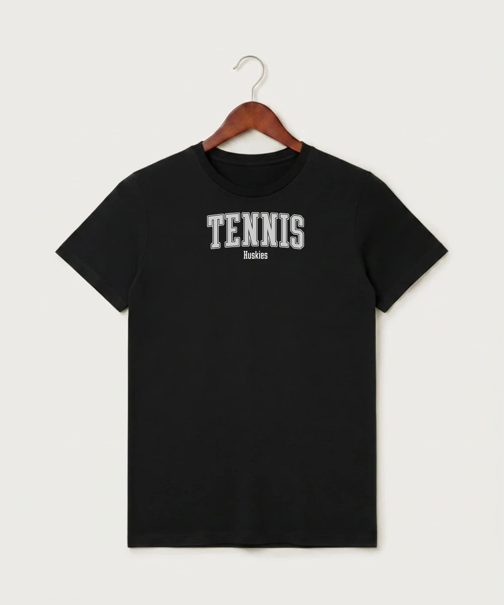 Albany High School Tennis (Boys) - Black T-Shirt - Full Front