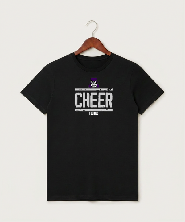 Albany High School Cheerleading - Black T-Shirt - Full Front