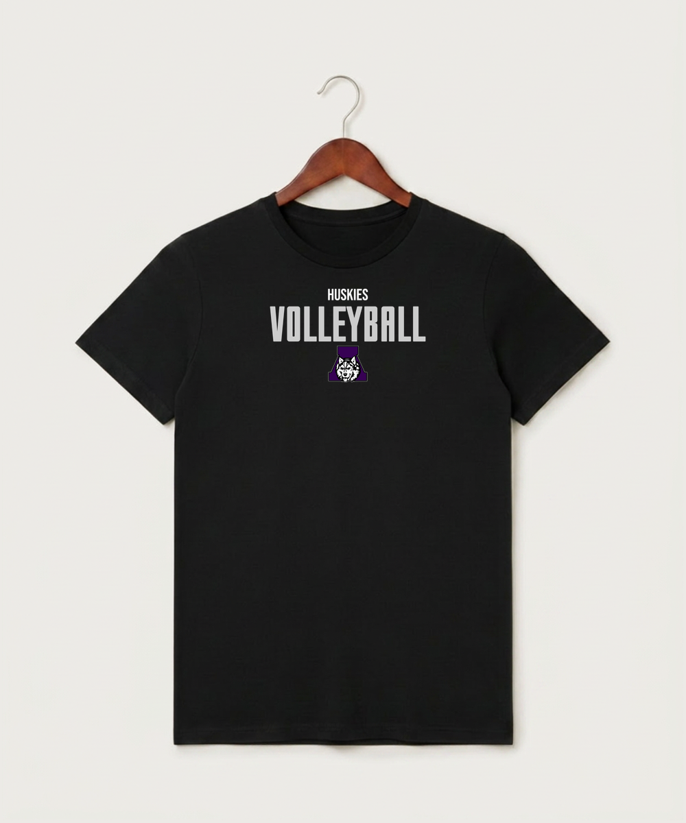 Albany High School Volleyball (Girls) - Black T-Shirt - Full Front