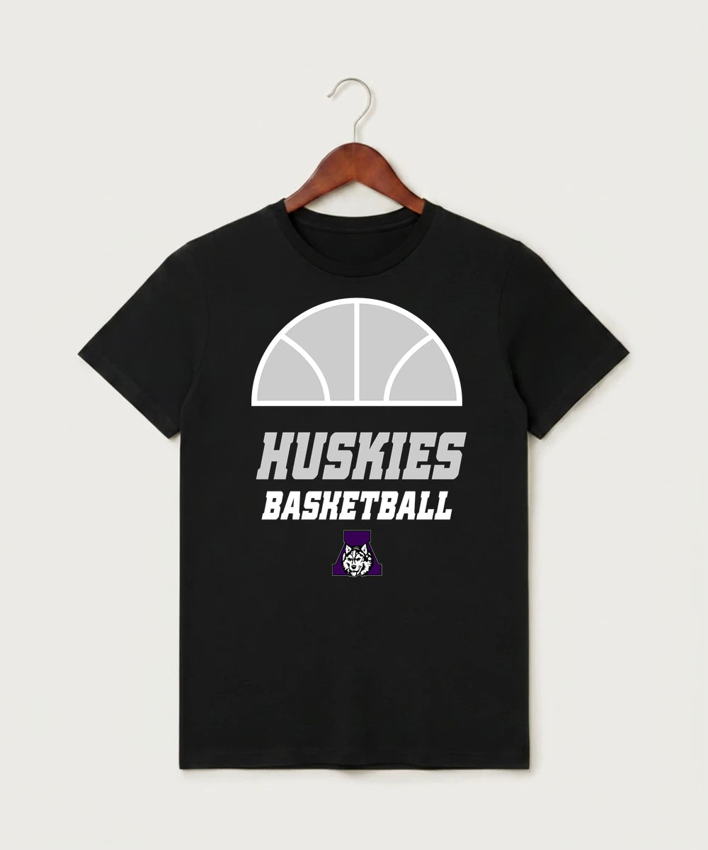 Albany High School Basketball (Boys) - Black T-Shirt - Full Front