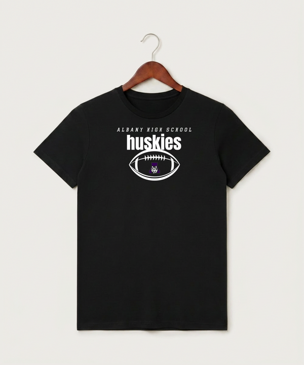Albany High School Football (Boys) - Black T-Shirt - Full Front