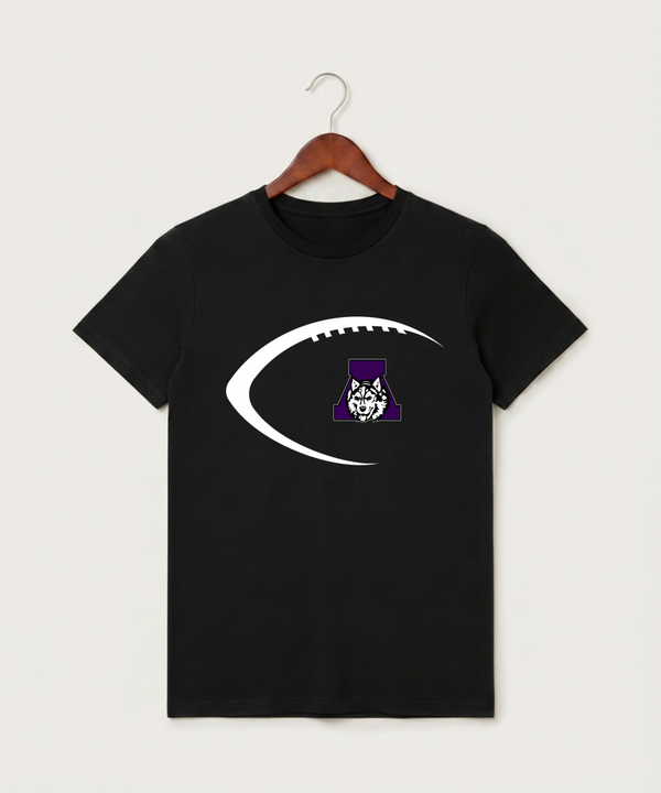 Albany High School Football (Boys) - Black T-Shirt - Full Front