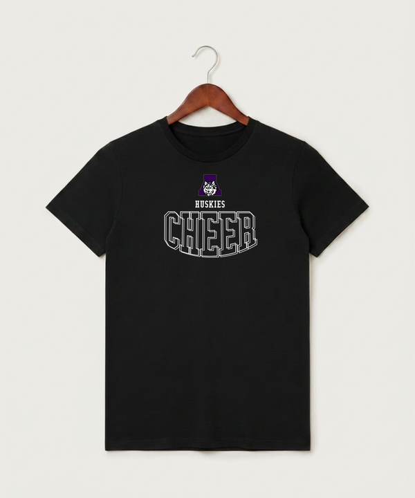 Albany High School Cheerleading - Black T-Shirt - Full Front