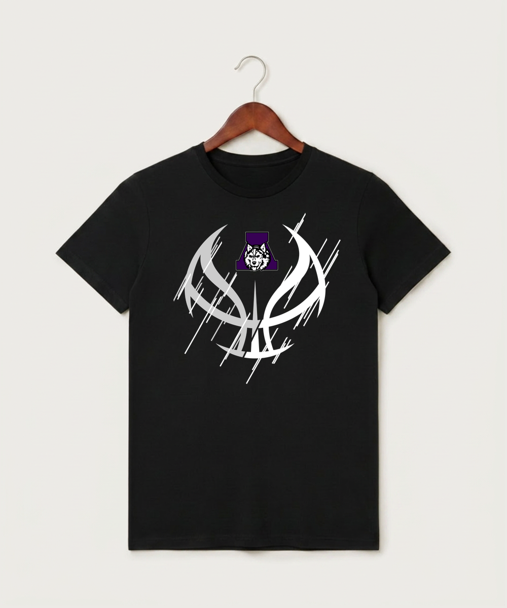 Albany High School Basketball (Boys) - Black T-Shirt - Full Front