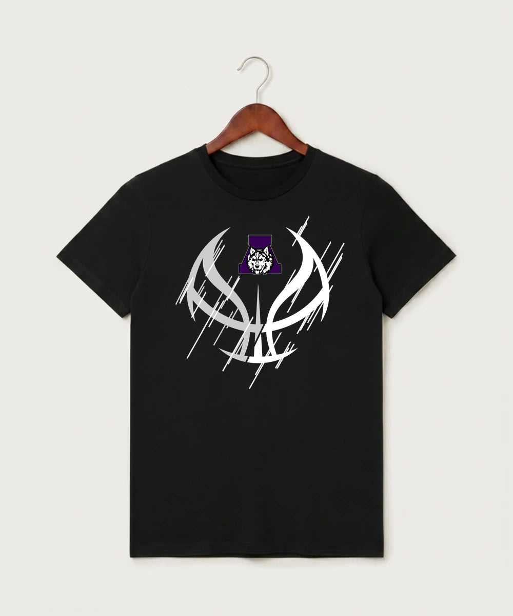 Albany High School Basketball (Boys) - Black T-Shirt - Full Front