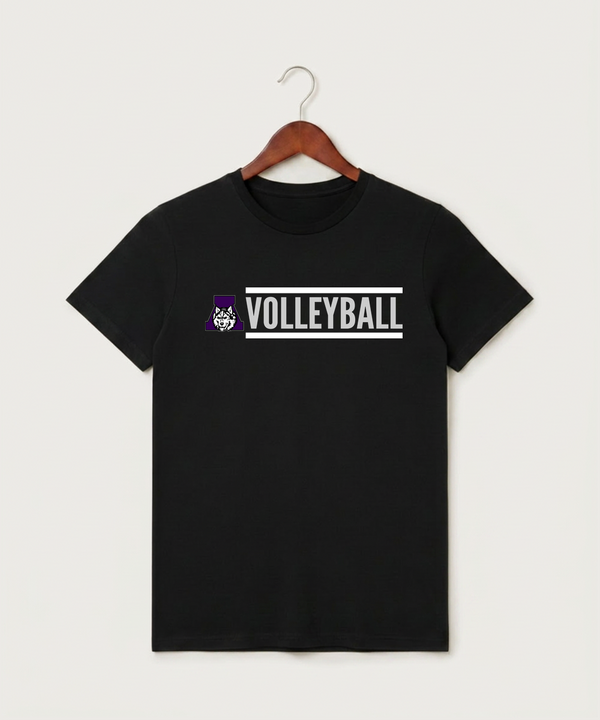 Albany High School Volleyball (Girls) - Black T-Shirt - Full Front