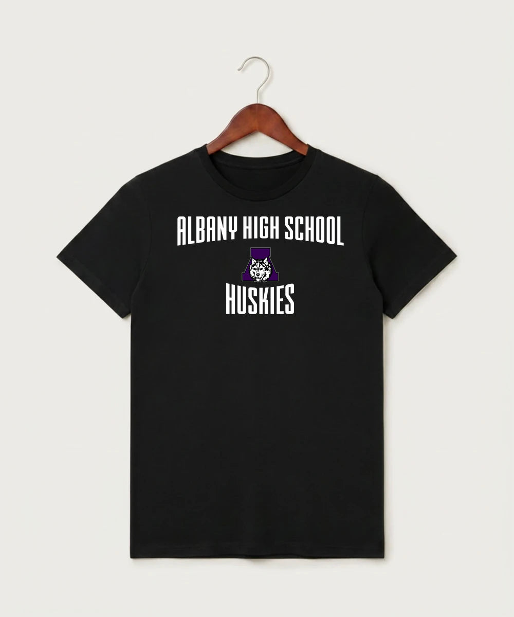 Albany High School Athletics - Black T-Shirt - Full Front
