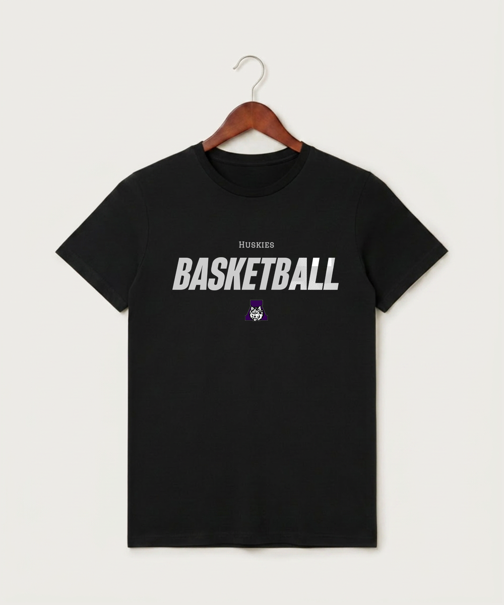 Albany High School Basketball (Boys) - Black T-Shirt - Full Front