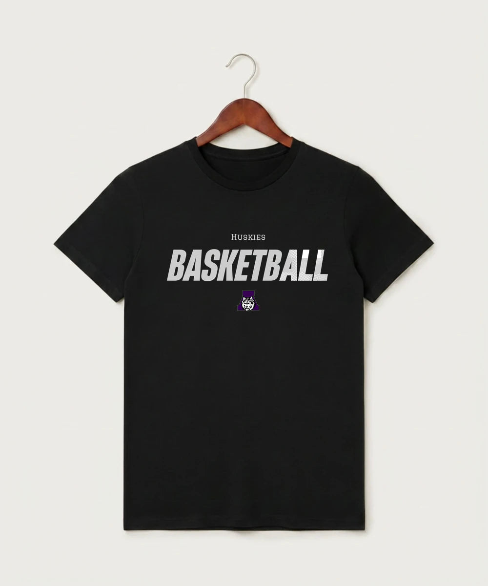 Albany High School Basketball (Boys) - Black T-Shirt - Full Front
