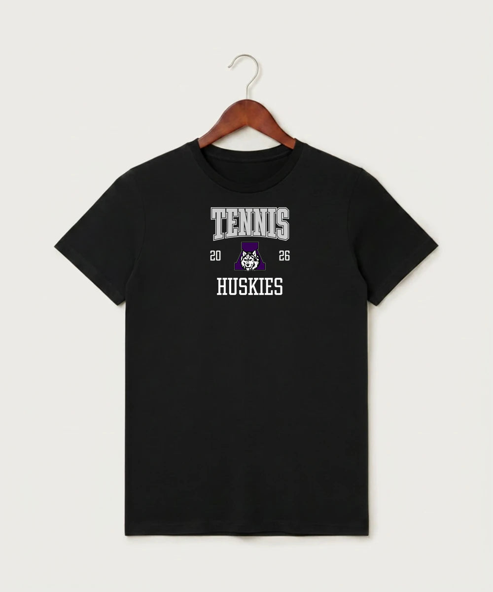Albany High School Tennis (Boys) - Black T-Shirt - Full Front