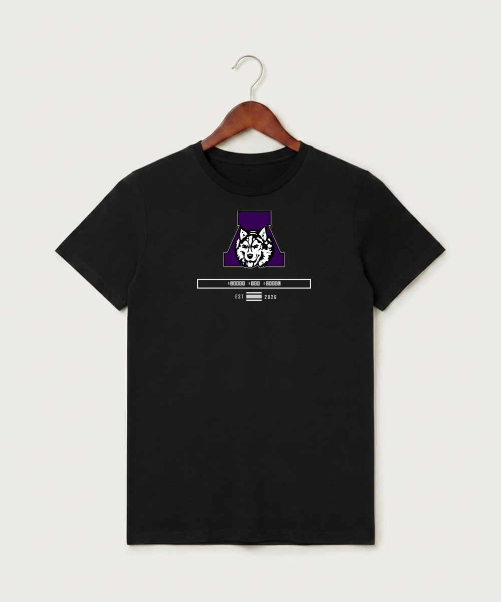 Albany High School Athletics - Black T-Shirt - Full Front