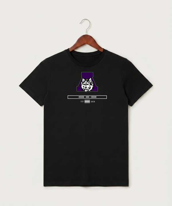 Albany High School Athletics - Black T-Shirt - Full Front