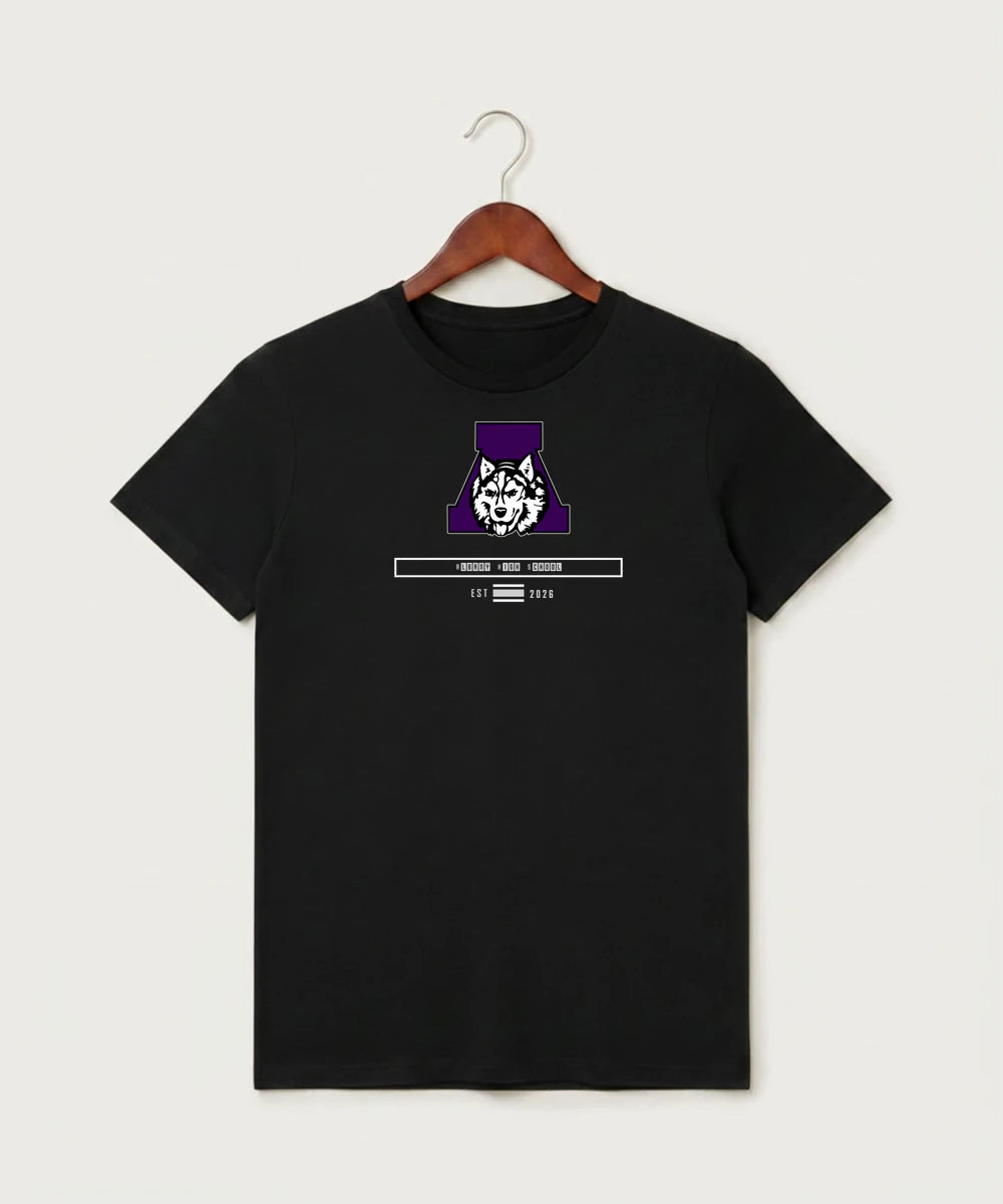 Albany High School Athletics - Black T-Shirt - Full Front