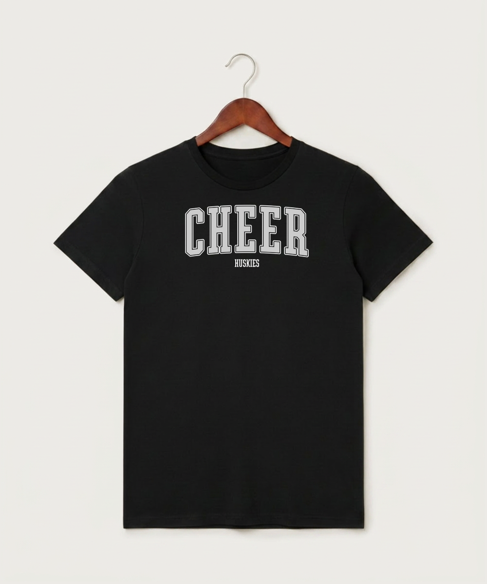 Albany High School Cheerleading - Black T-Shirt - Full Front