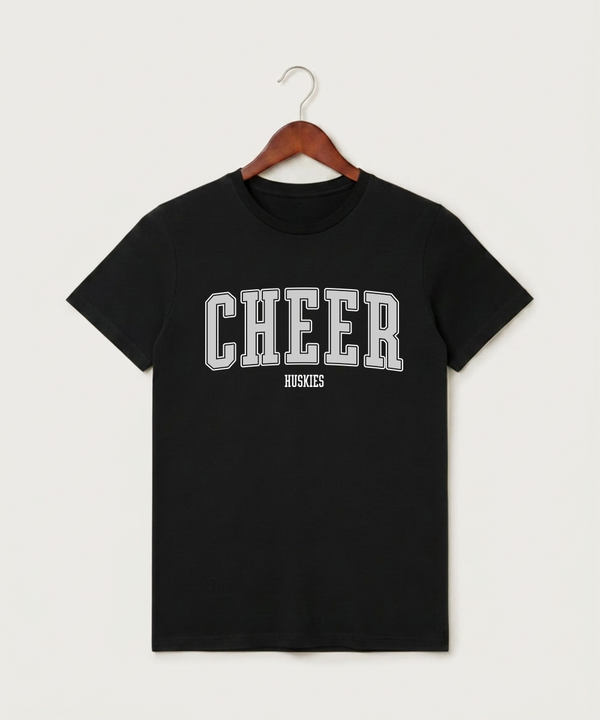 Albany High School Cheerleading - Black T-Shirt - Full Front