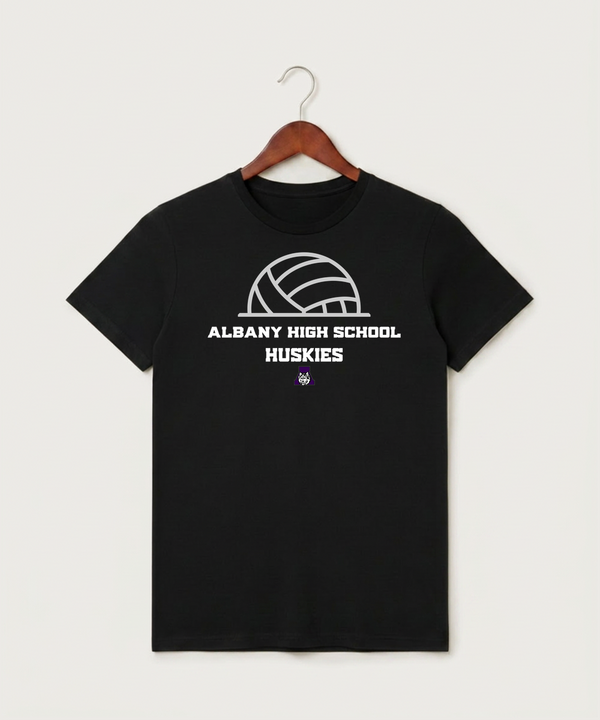 Albany High School Volleyball (Girls) - Black T-Shirt - Full Front