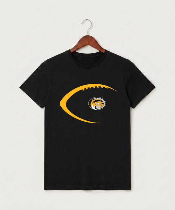 Sibley East High School Football (Boys) - Black T-Shirt - Full Front