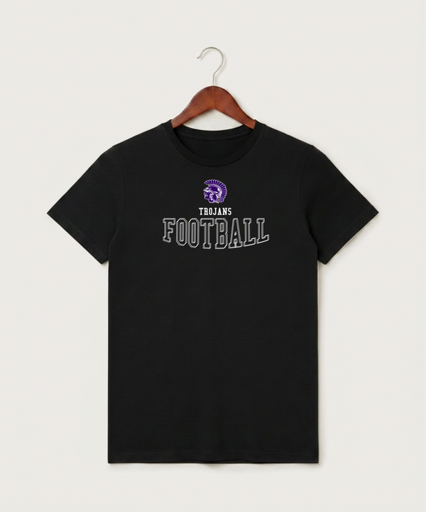 Barnesville High School Football (Boys) - Black T-Shirt - Full Front