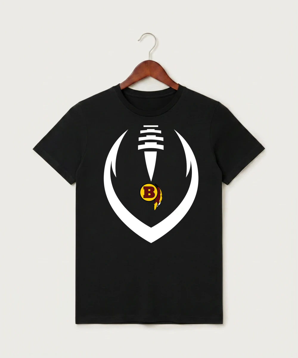 Benson High School Football (Boys) - Black T-Shirt - Full Front