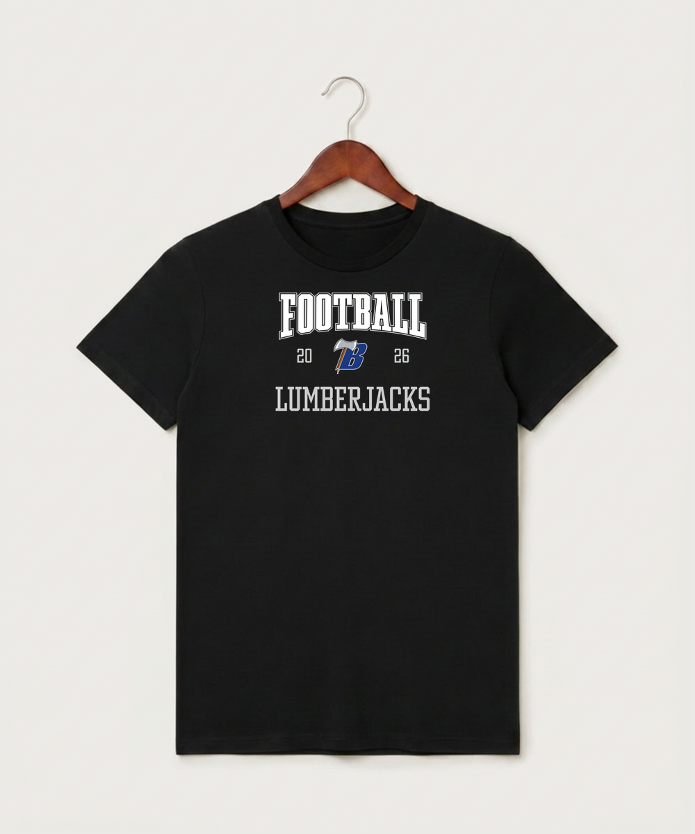 Bemidji High School Football (Boys) - Black T-Shirt - Full Front