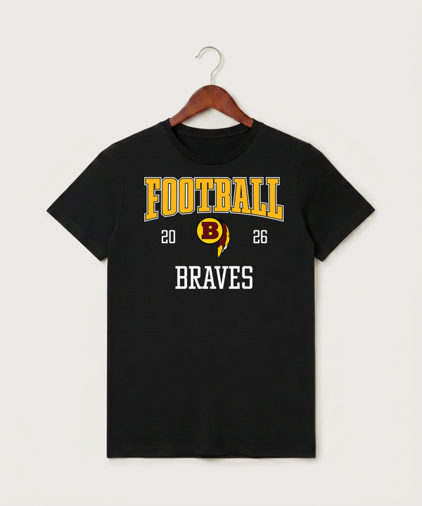 Benson High School Football (Boys) - Black T-Shirt - Full Front