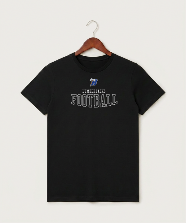 Bemidji High School Football (Boys) - Black T-Shirt - Full Front