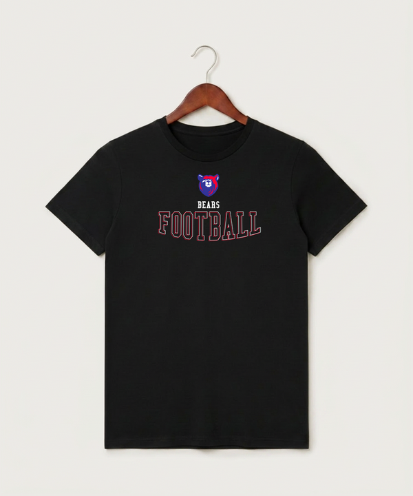 Bertha Hewitt High School Football (Boys) - Black T-Shirt - Full Front